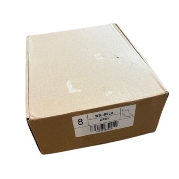 Journee Collection “Issla” Western Bootie in Grey with Silver Metal Accents - Picture 10 of 10